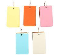DIYEAH 5 Tarjeta de Palabras Tarjetas Flash Tarjetas en Tarjetas de Notas Flash Pastel Naipes en Suministros de Tarjetas fichas Creativas Tarjetas de Palabras Metal Colorful