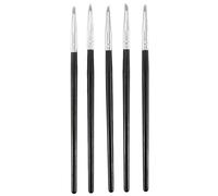 DIYEAH 5 unids pluma de silicona punteado cepillo de uñas DIY herramienta de tallado de cerámica herramientas de escultura de arcilla herramientas de cerámica pintura arcilla pluma de madera escultura