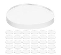 DIYEAH 50 espaciadores de vidrio transparente para mesas: almohadillas de silicona autoadhesivas de 2,5 cm - Almohadillas antideslizantes para muebles y escritorios - Puntos redondos de 2 mm de grosor