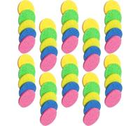 DIYEAH 50 Esponjas Faciales de Celulosa Multicolor, Redondas 60 Mm Diámetro y 8 Mm Grosor, Esponjas Exfoliantes y Limpiadoras para Maquillaje, Ideales para Esteticistas y Uso Diario