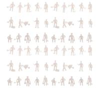 DIYEAH 50 Figuras de obreros de la construcción en Miniatura: maquetas de Trenes pequeños, Figuras de Personas para escenas de Bricolaje, Manualidades con Trenes de Juguete y exhibiciones