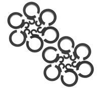DIYEAH 50 Piezas Clips de Repuesto para Cable de Freno de Silla de Ruedas y Rollator, Plástico Negro, Diseño Seguro y Gestión Precisa, Apto para Tubo de 22mm en Uso Interior y Exterior
