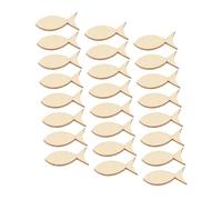 DIYEAH 50 Piezas Figuras de Peces de Madera para Decoración Náutica de Pared Accesorios para Bricolaje y Decoración de Baño Costero