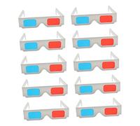 DIYEAH 50 Piezas Gafas Anaglifo de Cartón Rojo y Azul Paquete para Películas para Adultos Experiencia Visual y Portátil