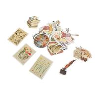 DIYEAH 50 Piezas Pegatinas Vintage Adhesivos Retro Impermeables para Laptop Maletas Scrapbook y Decoración Personalizada