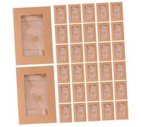 DIYEAH 50 piezas Sobres Kraft con Cierre Corazón para Tarjetas de Invitación y Regalo Mini Sobres Rectangulares para Bodas Cartas y Caja Occidental Fácil de Almacenar Papel sin Manchas