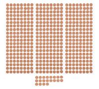 DIYEAH 500 Almohadillas Autoadhesivas de Corcho: círculos de Corcho Antideslizantes y amortiguadores de 10 mm - Protectores Adhesivos para Patas de sillas, Puertas de armarios y macetas.