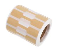 DIYEAH 500 Piezas Etiquetas de Precio para Joyería Papel Kraft Resistente Adhesivas para Anillos Collares Pulseras Identificación Precio Khaki