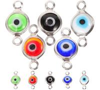 DIYEAH 50piezas Dijes De Ojo Maligno Metálicos Para Fabricación De Joyas Accesorios Para Pulseras y Collares Diseño Atractivo