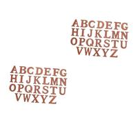 DIYEAH 52 Piezas letras marrones de madera alfabeto artesanal de bricolaje mini decoración carta creativa Artesanía letras madera a alfabeto de rebanada del alfabeto
