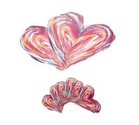 DIYEAH 6 hojas Pegatinas de Transferencia de Calor Forma de Corazón para Ropa Parche de Decorativo DIY Alta Elasticidad y Resistente al Lavado Compatible con Plancha y Máquina de