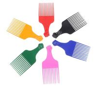 DIYEAH 6 Peines Planos Anchos de Plástico Pp Antiestáticos para Cabello y Peluca, Tamaño Compacto, Color Mixto, Herramienta Profesional para Peluquería y Cuidado Capilar Color Aleatorio