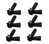 DIYEAH 6 Piezas Adaptador Angular Giratorio Varilla de Extensión Roscada | Plástico Negro, Conector Estable para Cepillos y Mangos, Ángulo Ajustable, Uso en Esquinas y Huecos