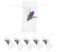 DIYEAH 6 Piezas Bolsa de Algodón Transpirable para Sachet de Lavanda Vacía Uds Resistente y Ligera para Esencias y Flores Secas
