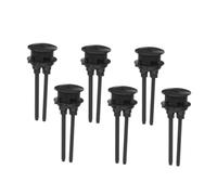 DIYEAH 6 Piezas Botón de Descarga Dual para Tanque de Inodoro de Negro Recambio para Reparación y de Agua Baño
