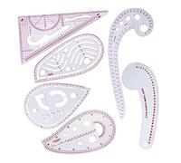 DIYEAH 6 piezas Regla de Costura Multifuncional para Patchwork y Manualidades Herramienta Práctica para Coser Bordar y Pintar Ruler Transparente para Proyectos de DIY
