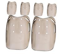 DIYEAH 6 Protectores De Zapatos Cubrebotas Protector Metatarsiano Transparente Protector De Puntera para Zapatos Marrón Claro Abs