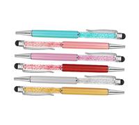 DIYEAH 6piezas Bolígrafo Capacitivo de Cristal Mango Lápiz Óptico Táctil para Escritura Manual Compatible con Tablets y Dispositivos Móviles Color Aleatorio