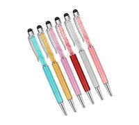 DIYEAH 6piezas Bolígrafo Capacitivo De Punta Metálica Lápiz Táctil De Cristal para Escritura y Dibujo Manual Compatible con Teléfonos y Tabletas Color Aleatorio