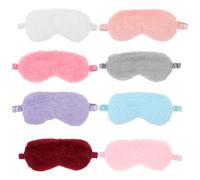 DIYEAH 8 Antifaces de Peluche Mixtos para Dormir, Cubiertas de Ojos Suaves y Transpirables, para Adultos, Bloquean Luz, Bandas Elásticas Ajustables, Uso en Casa y Color Color Aleatorio