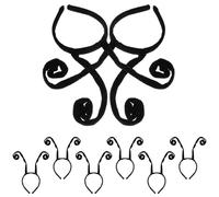 DIYEAH 8 Diademas Negras de Tela Antenas de Hormiga Ligeras y Resistentes para Decoración de Cabello en Banquetes y Fiesta de Halloween