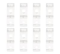 DIYEAH 8 Juegos Sujetador de Cadena para Cortina con Tornillos, Abs | Guía de Cordón Transparente, Fijación de Cuerda para Hogar y Oficina, Montaje Sencillo