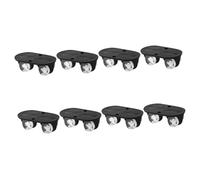 DIYEAH 8 Piezas Accesorios de polea Lanzadores Ruedas de Carro pequeño Ruedas de gastas Castor Ruedas giratorias para Muebles Mini Rueda giratoria Ruedas para Muebles Abdominales Negro