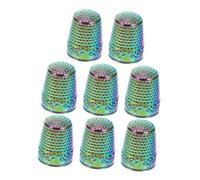 DIYEAH 8 Piezas Metal Sewing Thimble Set Finger Protectors For Quilting And Needlework Lightweight And Wear-resistant Sewing Accessories For Tailors DIY Crafts