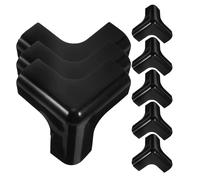 DIYEAH 8 Piezas Protectores de Esquinas para Muebles de Pvc Negro, Bordes Suaves y Seguros para Bebés, Adecuado para Oficina y Hogar, Previene Daños y Golpes en Mesas y Gabinetes