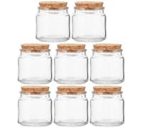 DIYEAH 8 Piezas Tarros De Vela VacíOs De Vidrio con Tapa para FabricacióN De Velas Aromaterapia Y DecoracióN del Hogar 2.56 Pulgadas Contenedores De Multifuncionales para Manualidades