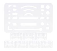 DIYEAH 8 Plantillas de Dibujo: Plantillas Completas y Herramientas de Borrador - Escudo de Dibujo arquitectónico, Reglas de encofrado geométrico para el hogar y la Oficina