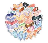 DIYEAH 80 Piezas Pegatinas De Dibujos Animados De Mariposas Calcomanías De Mariposas Adultos para Botellas De Agua Teléfonos Ordenadores y Equipaje