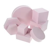 DIYEAH 8piezas Conjunto de Adornos Geométricos de Forma de Cubo para Fotografía de Productos Joyería y Cosméticos