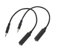 DIYEAH Adaptador de Auriculares 3,5 Mm a 6,35 Mm Macho a Hembra, Cable de Audio Estéreo Chapado en Oro y Estañado, 2 Unidades, para Amplificador, Guitarra y Piano Eléctrico, Conexión