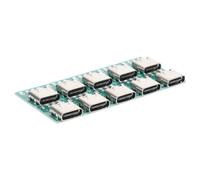 DIYEAH Adaptador de Receptáculo USB Tipo C 3.1 Hembra Placa PCB de Aleación de Zinc, 10 Piezas para Transmisión de Datos Estable y Compatible Múltiples Dispositivos