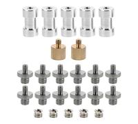 DIYEAH Adaptador de Tornillos Metálicos para Trípode de Cámara y Soporte de Micrófono Juego de 22 Piezas Compatible Montaje para Fotografía y Podcast Accesorios Profesionales