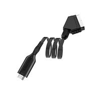 DIYEAH Adaptador Scart Video de Audio y Video Cable para Vhs Dvd y Televisores Compatible con Señal Pal Ntsc Sin Necesidad de Controladores