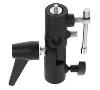 DIYEAH Adaptador Soporte De Flash y Lámpara De Flash Metálico Forma De h para Fotógrafos Profesionales, Diseño Compacto y Ligero, Compatible Trípode Externo y Paraguas Fotográfico, Color Metálico