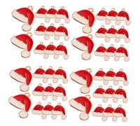 DIYEAH Adornos Colgantes De Gorro De Papá Noel Charcutería para Bolso Mini Porta Pañuelos Novedoso Decoración Decoración Pequeña Más Media 20 Piezas*4