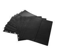 DIYEAH Álbum de Coleccionistas de Sellos 10 Hojas Sueltas de Doble Cara Fondo Negro 9 Ranuras por Hoja para Clasificación y Almacenamiento de Sellos Suministros para Coleccionismo
