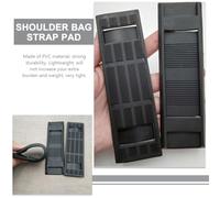 DIYEAH Almohadillas para Correa de Hombro 10 Piezas de PVC Negro Cojines Rectangulares Antiestrés para Mochila y Bolso Almohadilla Práctica para Descompresión y Alivio de Presión