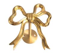 DIYEAH Alzapaños Metálicos de Latón Dorado Diseño de Lazo Gancho Sujetacortina Decorativo para Pared 1 Pieza Adecuado para Sala Dormitorio y Oficina