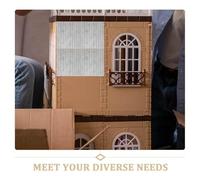 DIYEAH Azulejos Corrugados 1/35 para Casa de Muñecas 24 Piezas Acero Inoxidable Gris Miniatura Bricolaje Construcción Modelo Escenario Militar