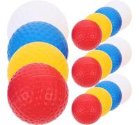 DIYEAH Balones de Golf de Práctica Huecas de Plástico PP, Pequeñas y Portátiles, 16 Unidades (4 Blancas, 4 Amarillas, 4 Azules, 4 Rojas) para Entrenamiento y Ejercicio en Patio Trasero