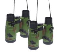 DIYEAH Binoculares para Niño Niña 2piezas Brújula, Diseño Camuflaje Portátil de Abs Cuerda Larga para Jugar al Aire Libre Seguro y Divertido