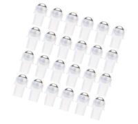 DIYEAH Bolas de Repuesto 30 Piezas para Botellas Rodillo de Aceite Esencial Transparentes, Pe Plástico, 16 Dientes, Aplicador Roll-on para Labios y Perfume, Portátil para Viaje y Uso