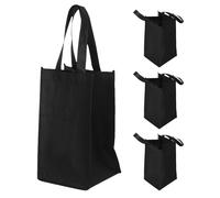 DIYEAH Bolsa de 4 Piezas para Vino: Bolsa Multiusos Reutilizable para 4 Botellas de Vino, Fabricada en Tela no Tejida Gruesa con asa. Ideal para Cerveza, Whisky y Otras Bebidas.