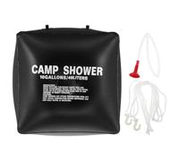 DIYEAH Bolsa de Ducha Solar para Camping 40l PVC Boquilla | Negro, Incluye Manguera y Cuerda Gancho, Uso en Viaje y Caza, Formato Portátil