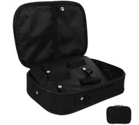 DIYEAH Bolsa de Peluquería Portátil de Gran Capacidad Negra, Estuche para Tijeras y Herramientas de Corte de Cabello, Maletín Organizador para Barbería y Estilistas, Uso Profesional