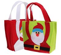 DIYEAH Bolsas De Navideños Dulces Tela No Tejida 2 Colores Ideal para Fiestas